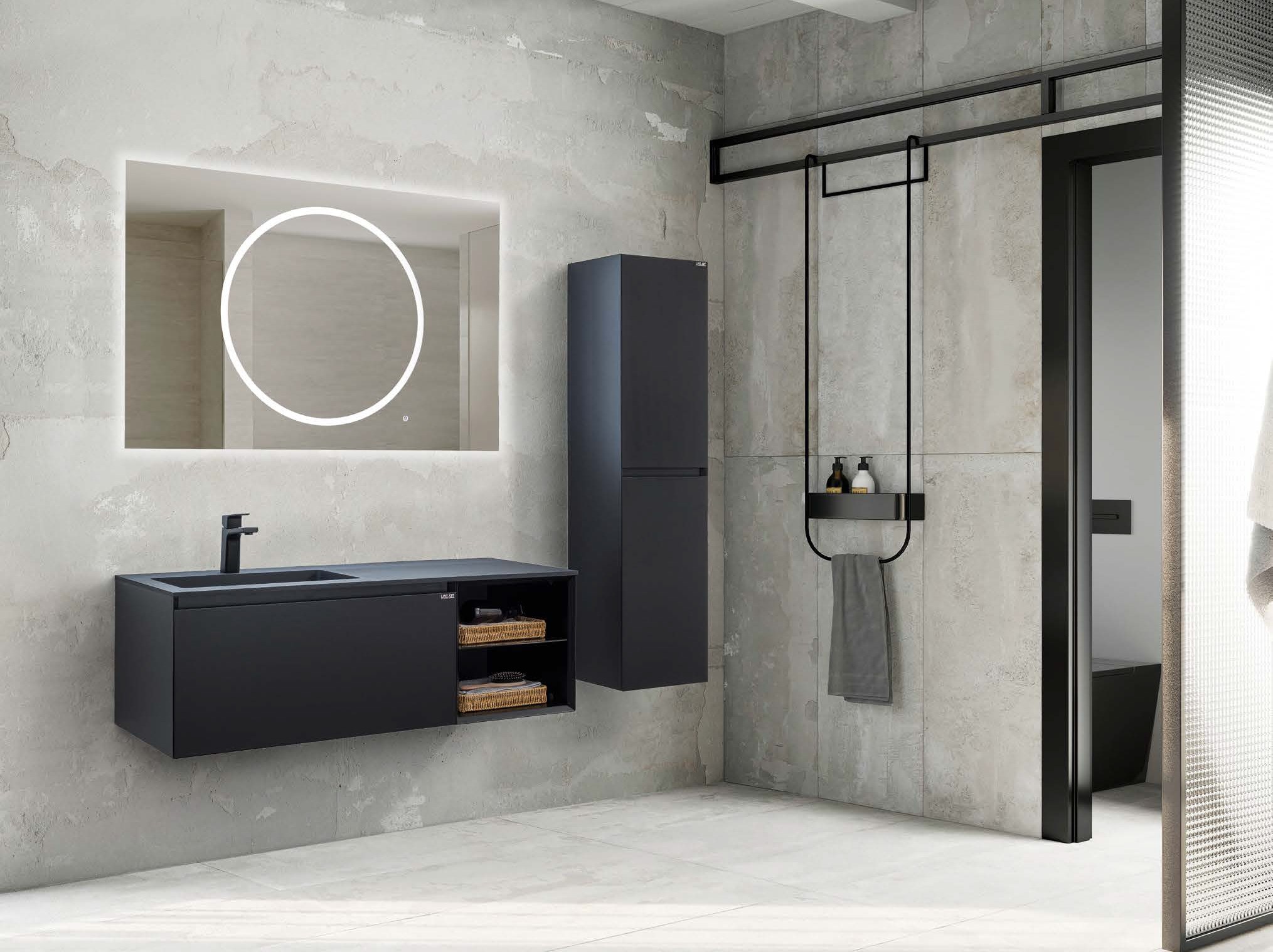 BELLA 120L Sol Hazneli Banyo Dolabı Takımı