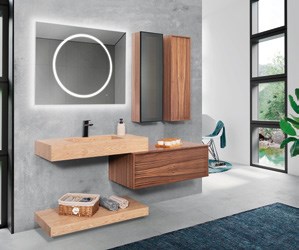 FORM Ahşap Kaplamalı Banyo Dolabı Takımları