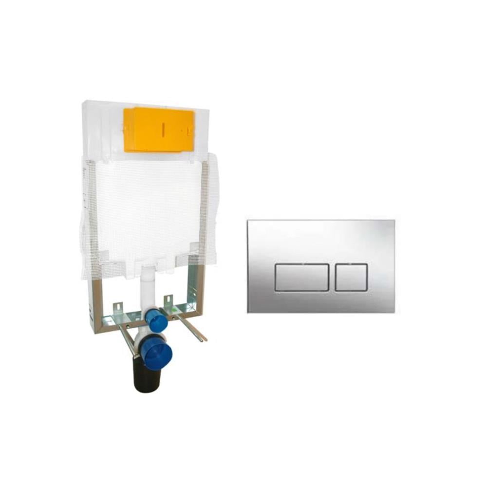 İDEAL STANDARD ARCHİSOL II MEKANİK GÖMME REZERVUAR TUĞLA W011251 + ARCHİSOL II KUMANDA PANELİ MAT KROM W011273