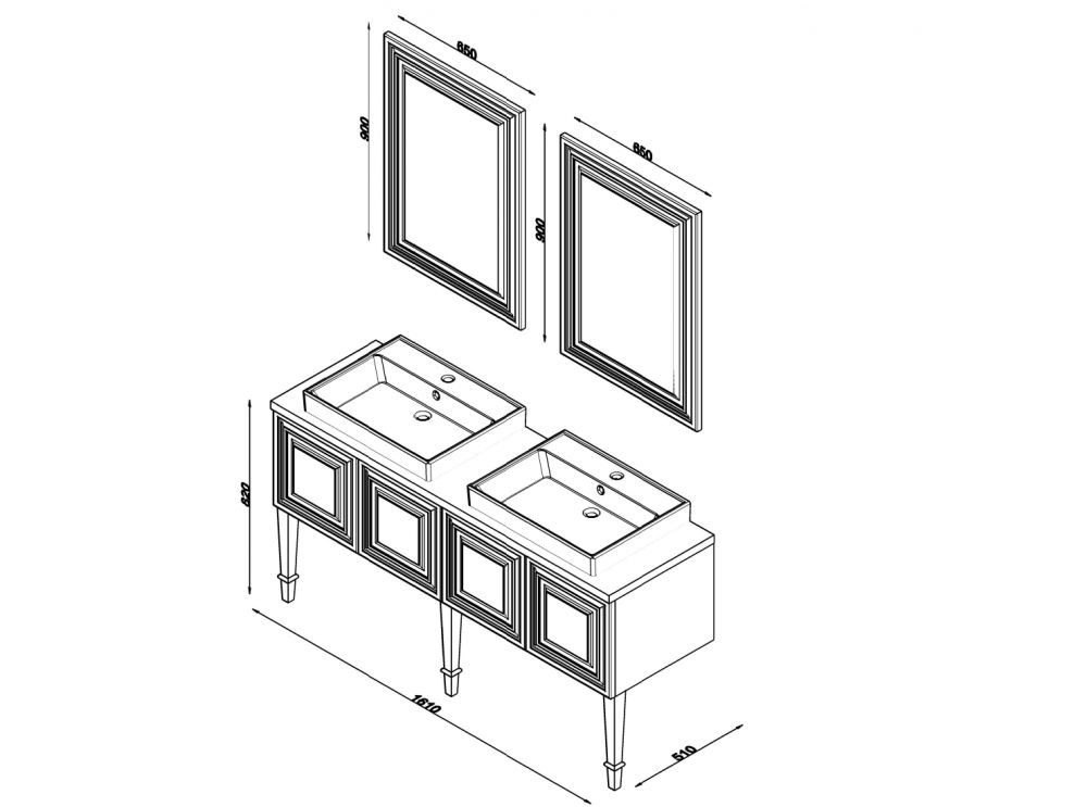LİNE ART CASA 1600 SET BANYO MOBİLYASI
