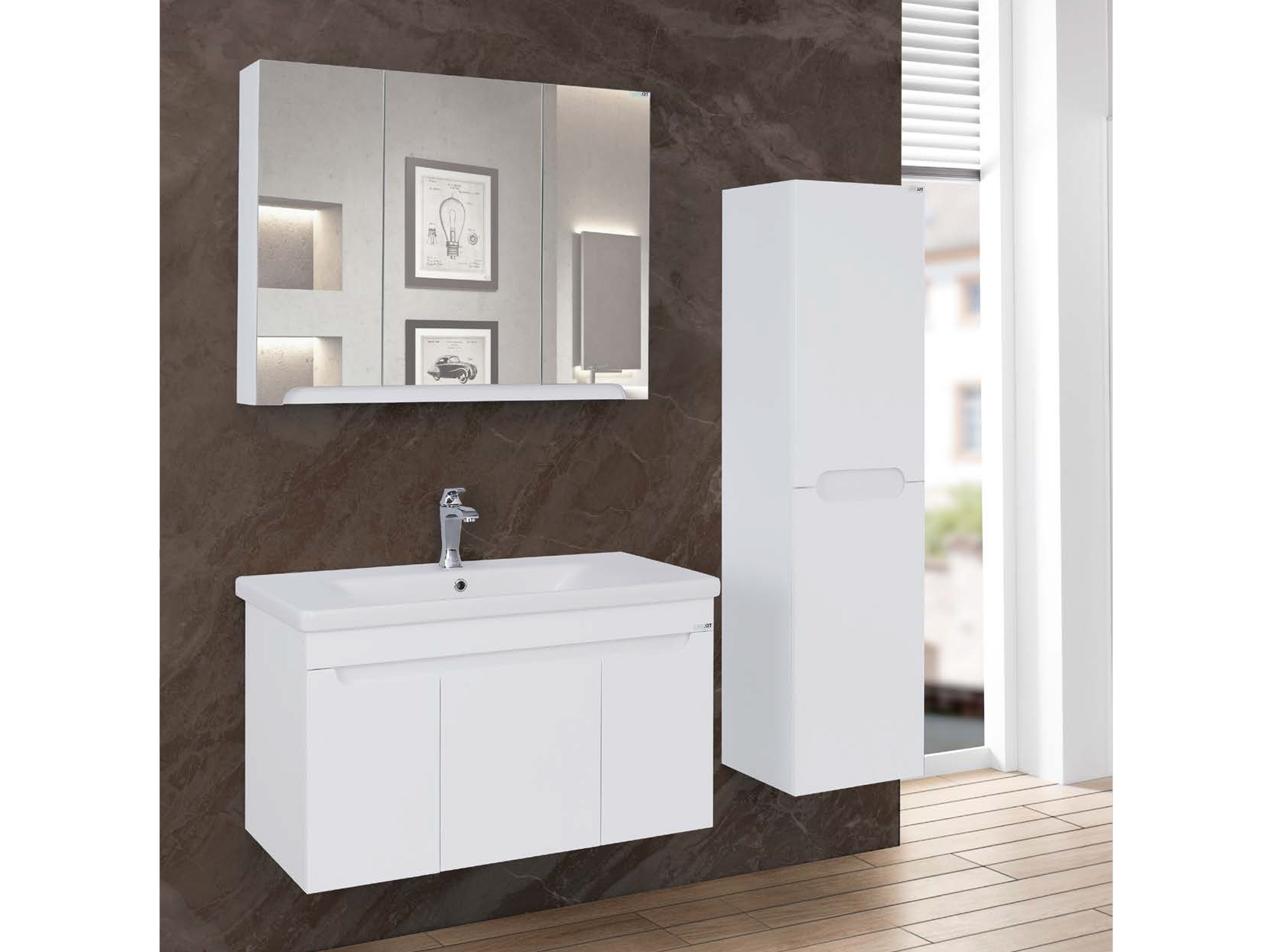 LİNE ART ENJOY PLUS 900 SET BANYO MOBİLYASI