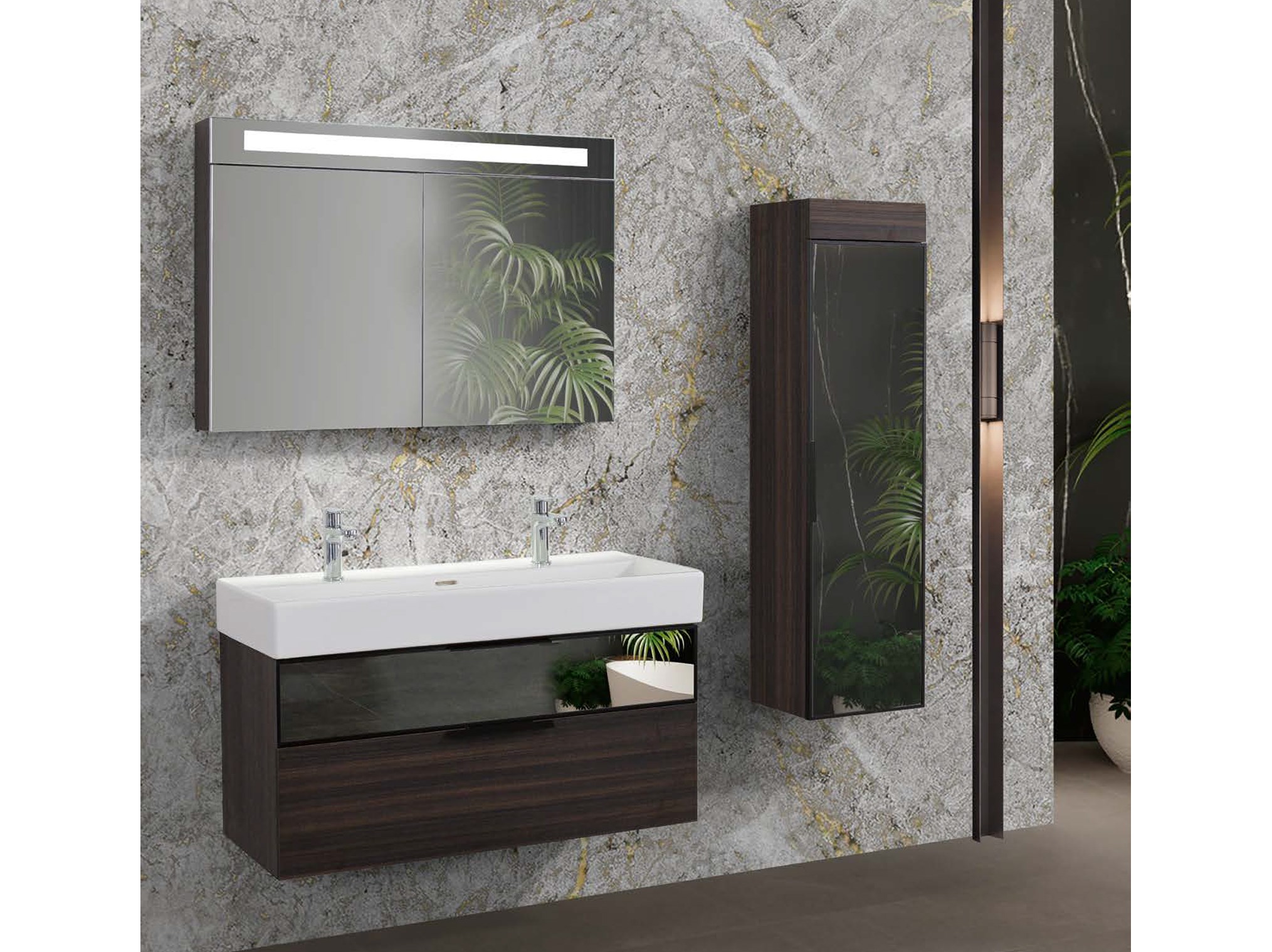 LİNE ART SHARP1000 DOUBLE SET BANYO MOBİLYALARI