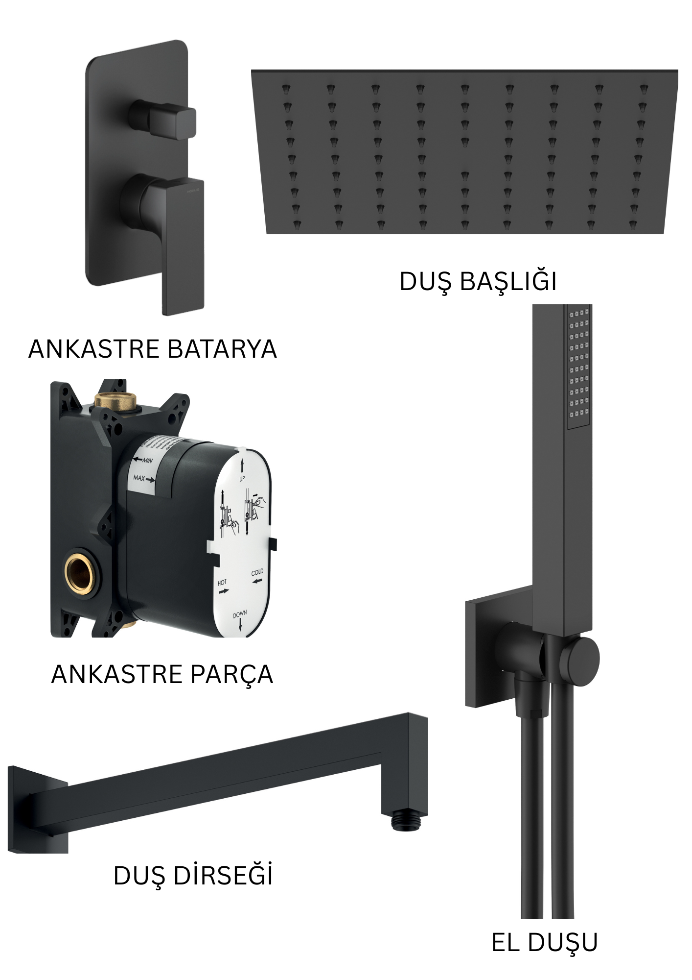 NOBILI SEVEN - BM ANKASTRE DUŞ SETİ
