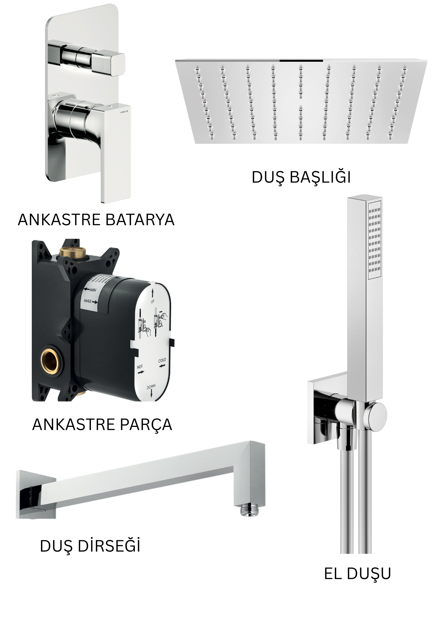 NOBILI SEVEN - CR ANKASTRE DUŞ SETİ