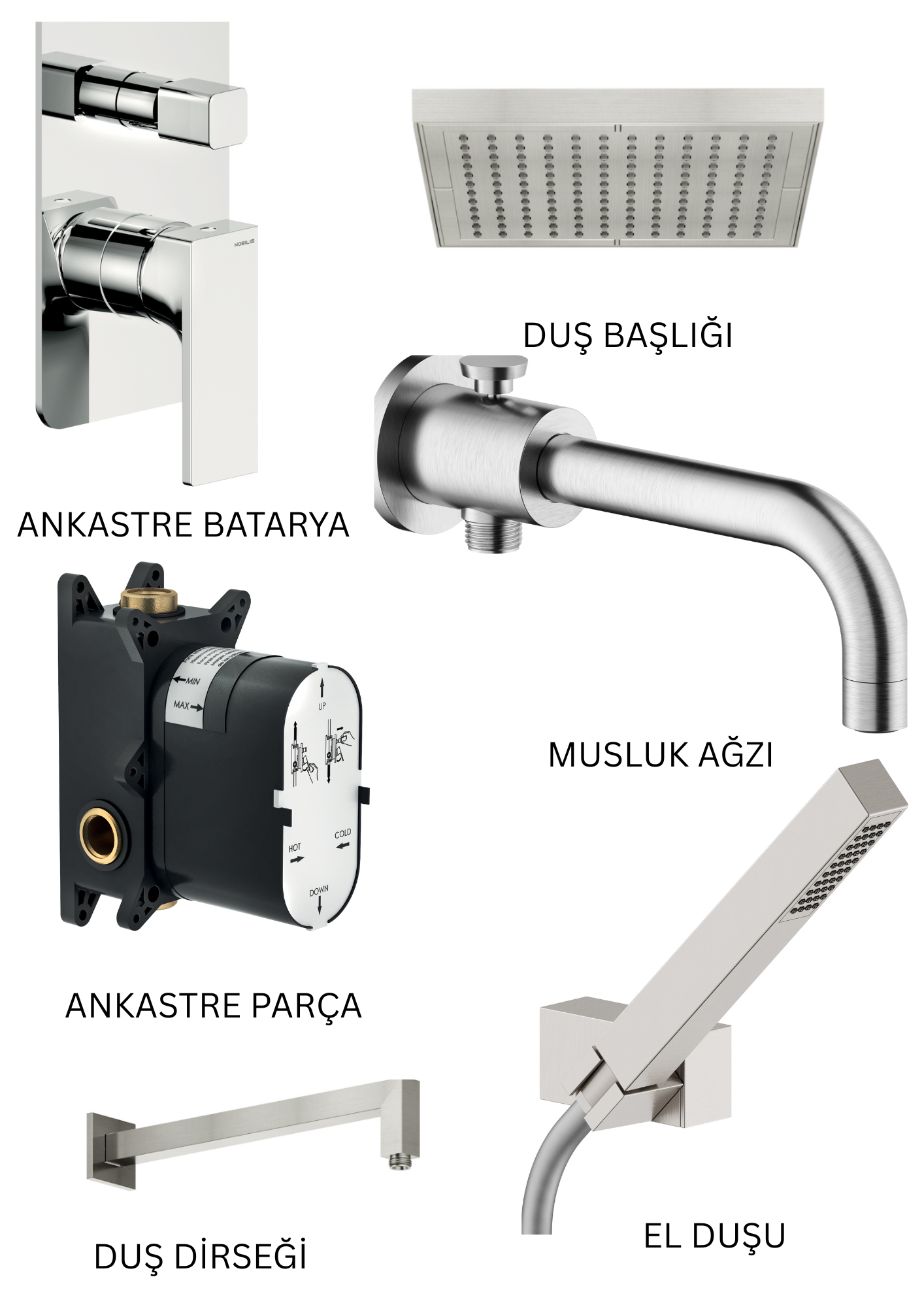NOBILI SEVEN - IX ANKASTRE DUŞ SETİ