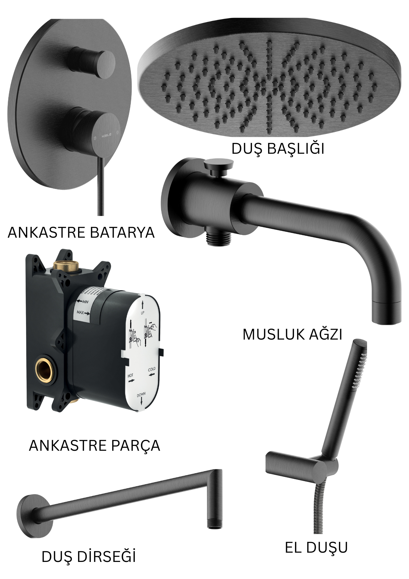 NOBILI VELIS - GUP 3 YOLLU ANKASTRE DUŞ SETİ