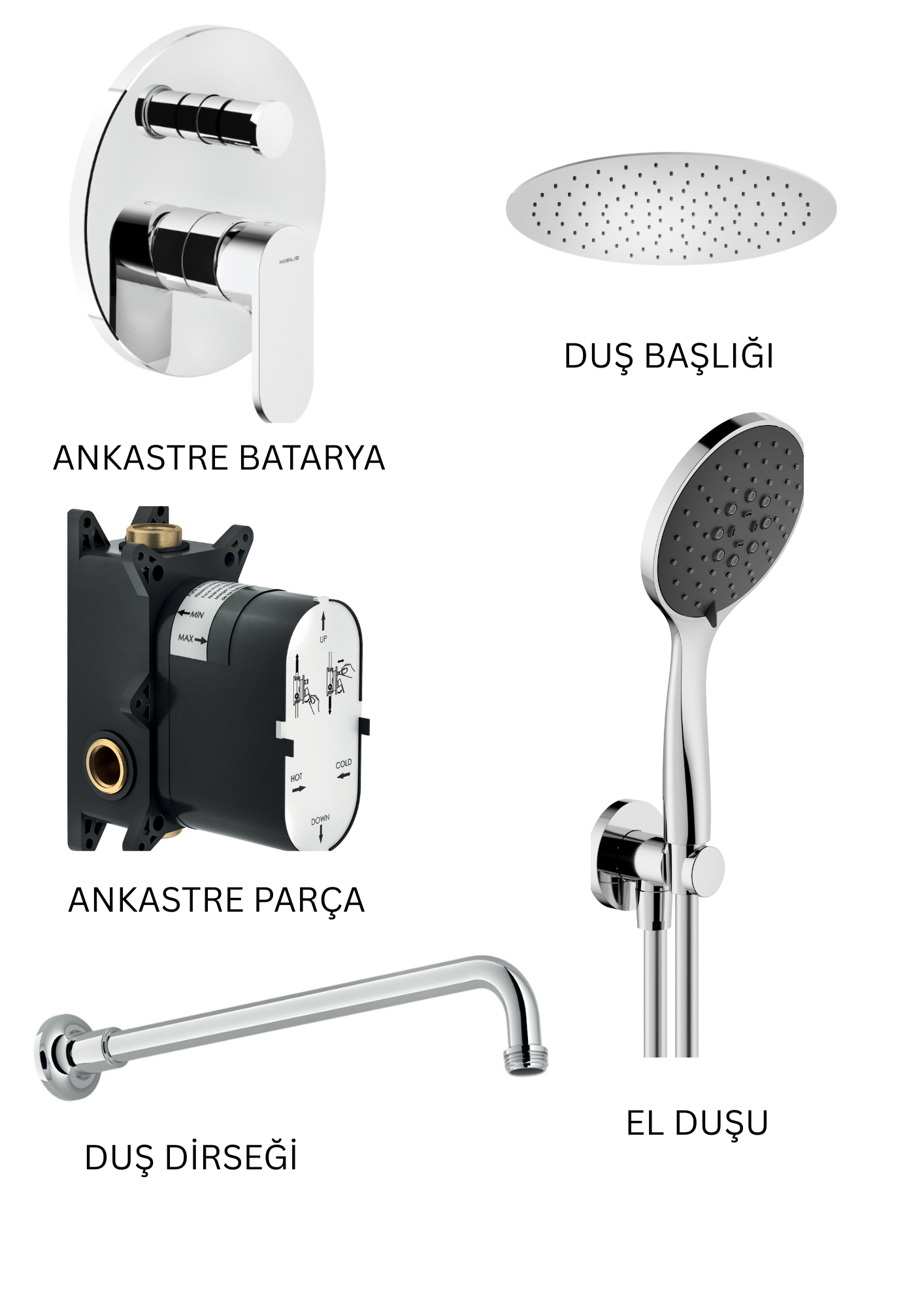 NOBILI YOYO - CR ANKASTRE DUŞ SETİ