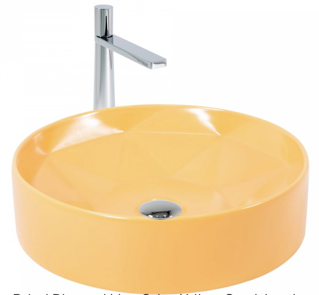 Paluci Diamond Matt Ocher Yellow Çanak Lavabo