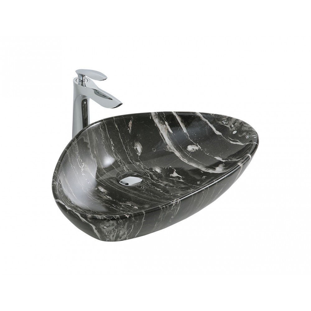 Paluci Doğa Alexander Black Mermer Desen Lavabo