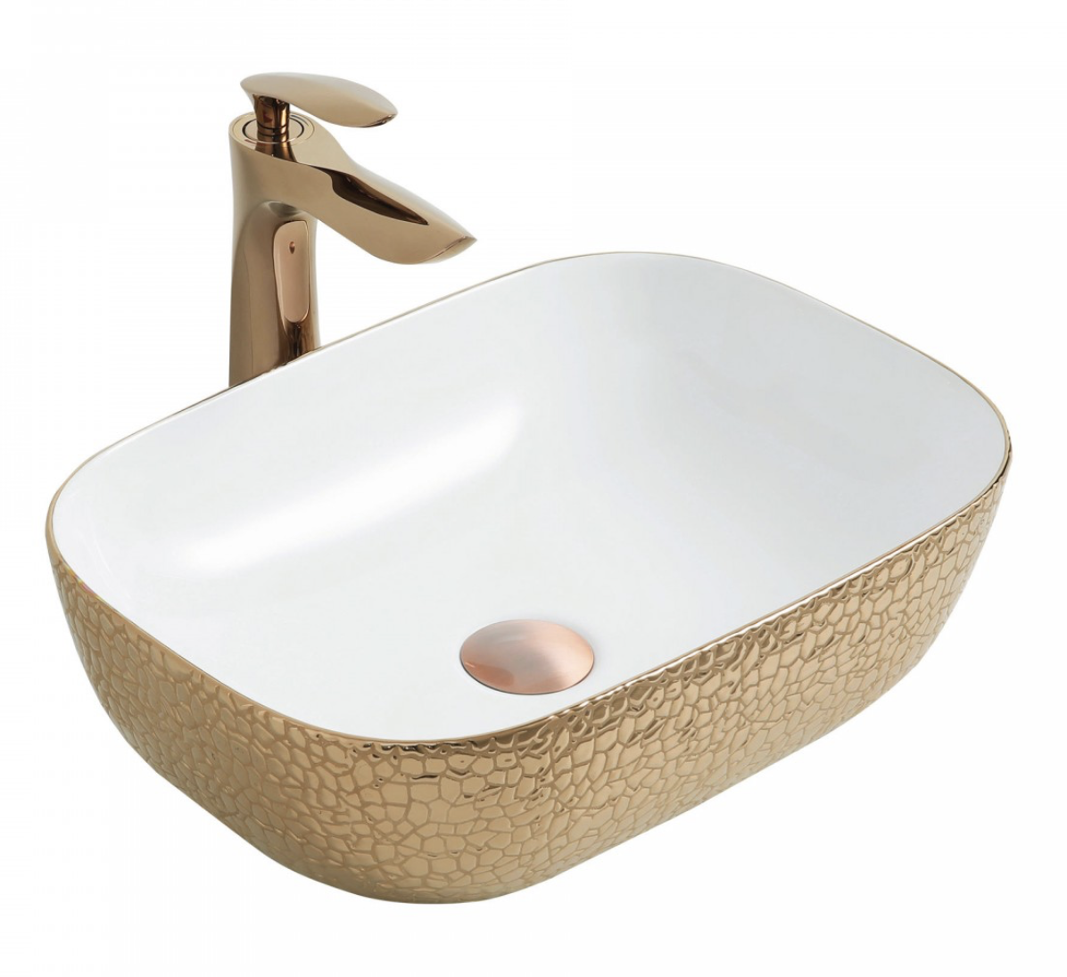 Paluci Jasmine Leopar Rose Gold Lavabo