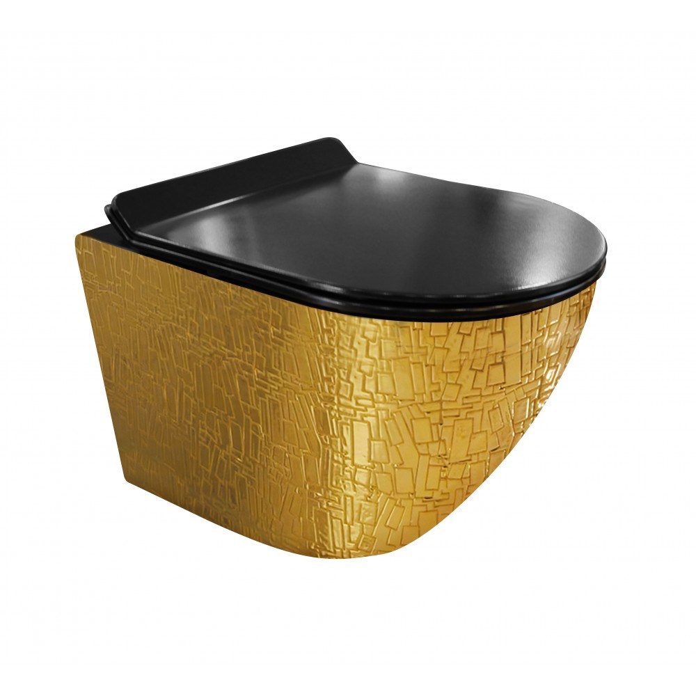 Paluci Tesla Black Gold Kanalsız Asma Klozet