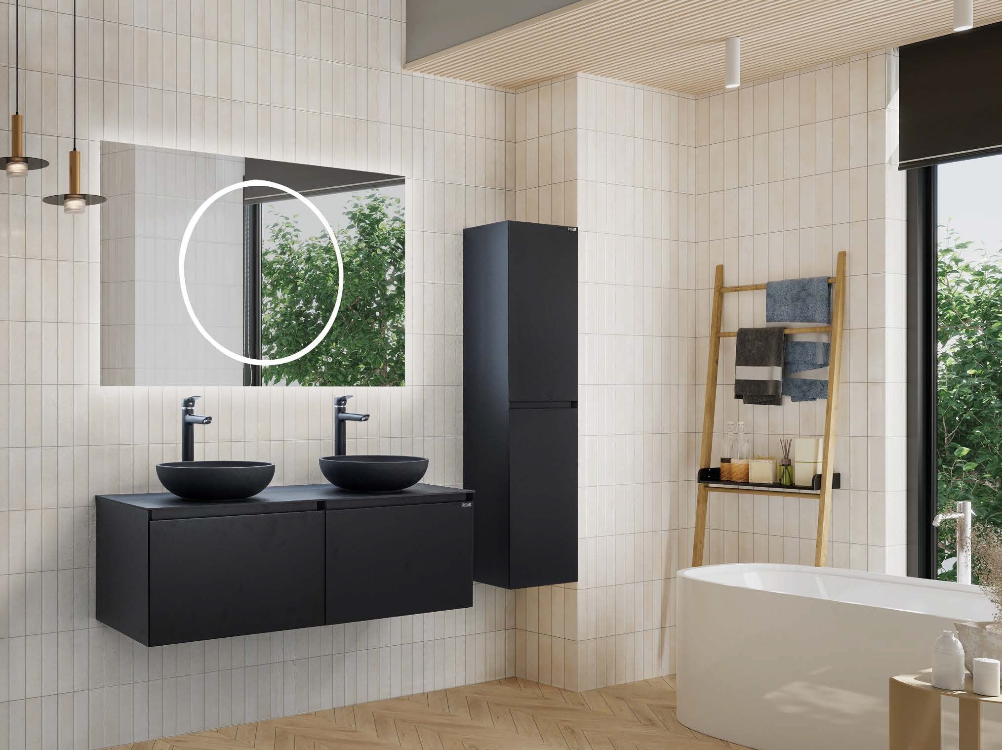 ROYAL CIRCLE Çift Lavabolu Banyo Dolabı Takımları