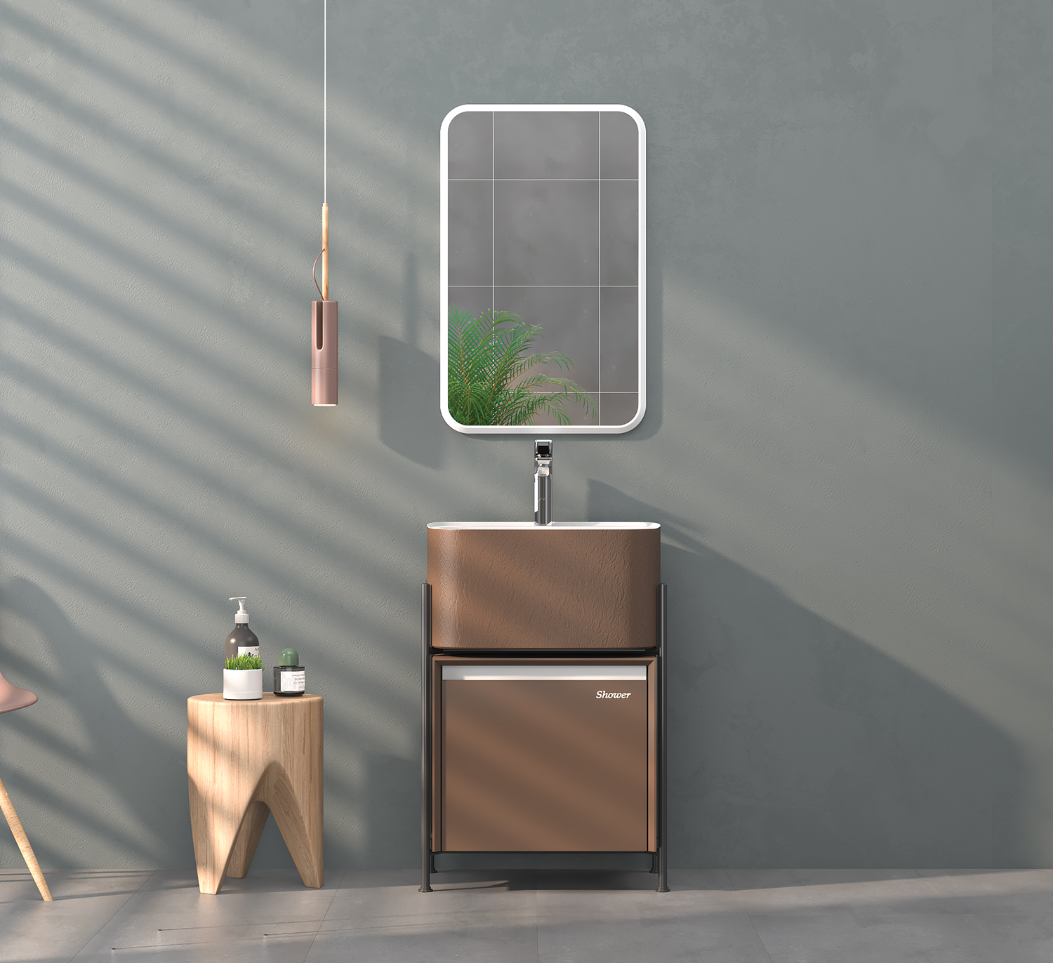 SHOWER IRON 55 ( KAPAKLI ) BANYO DOLAP TAKIMI