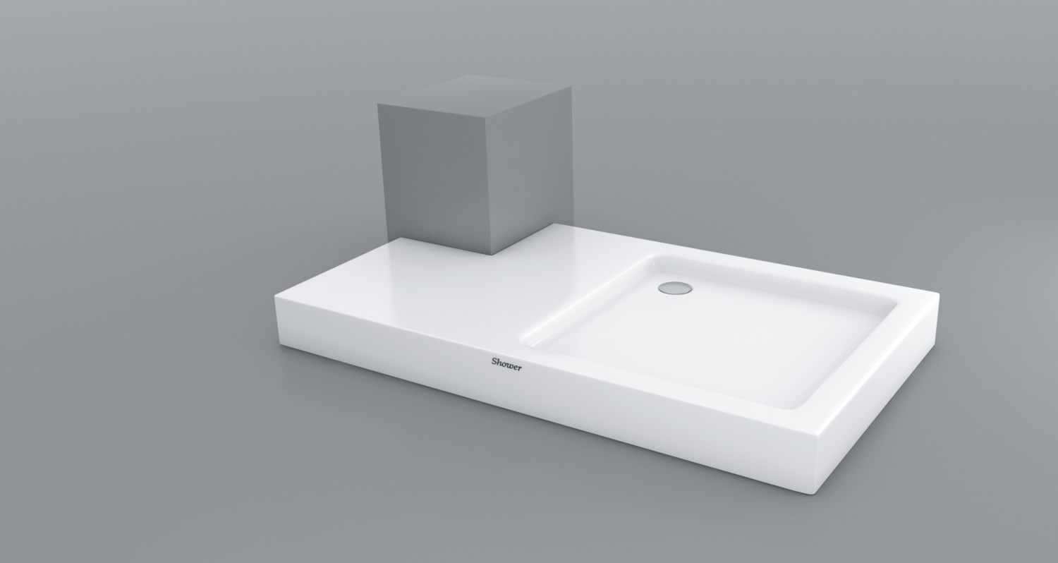 SHOWER JAVA ÖZEL KESİM DİKDÖRTGEN MONOBLOK  DUŞ TEKNESİ