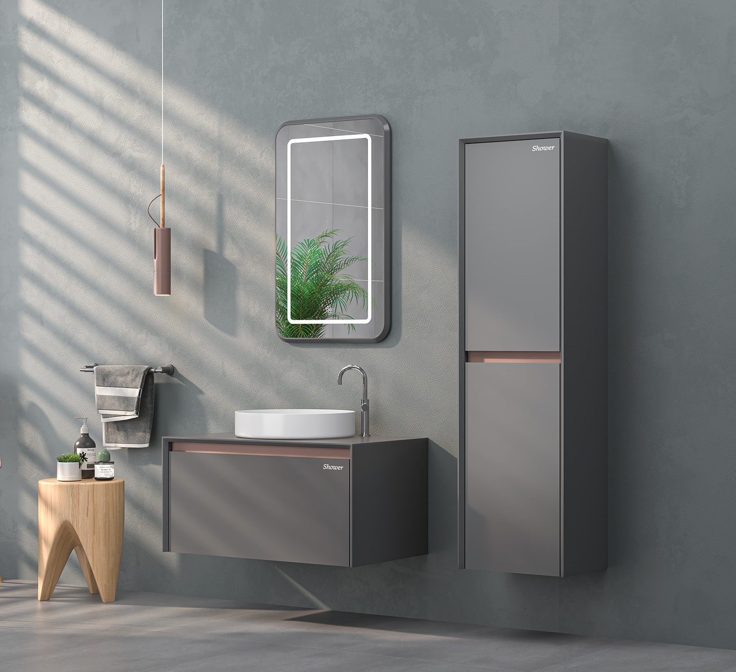 SHOWER Line 80 Banyo Dolabı Takımı