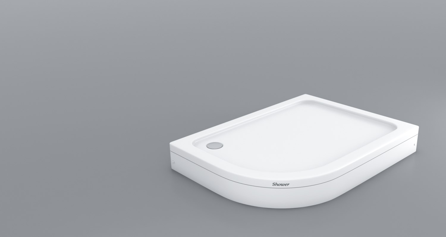 SHOWER TUNDRA DÜZ ZEMİN ASİMETRİK DUŞ TEKNESİ