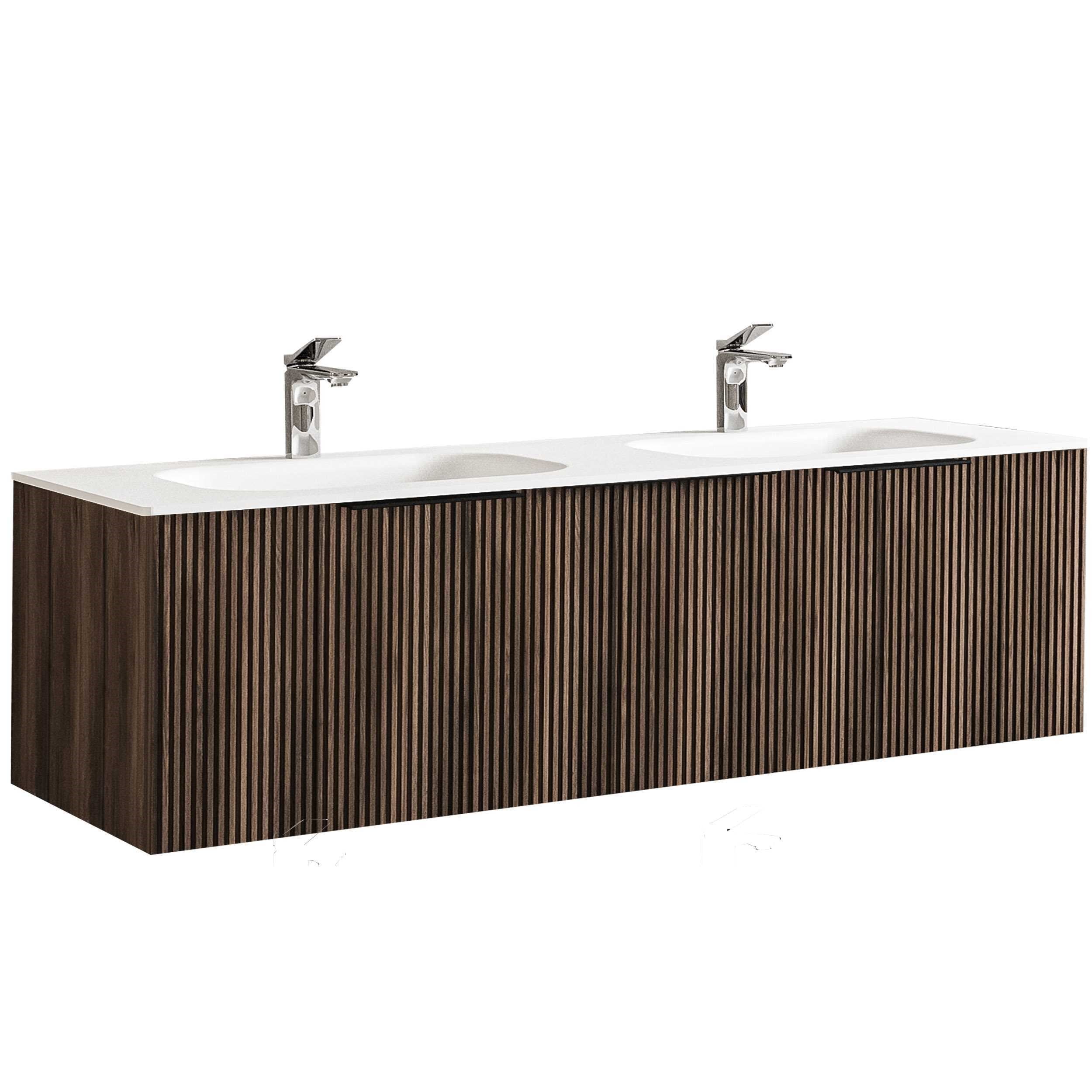 VISTA 140D Çift Lavabolu Banyo Dolabı Takımı