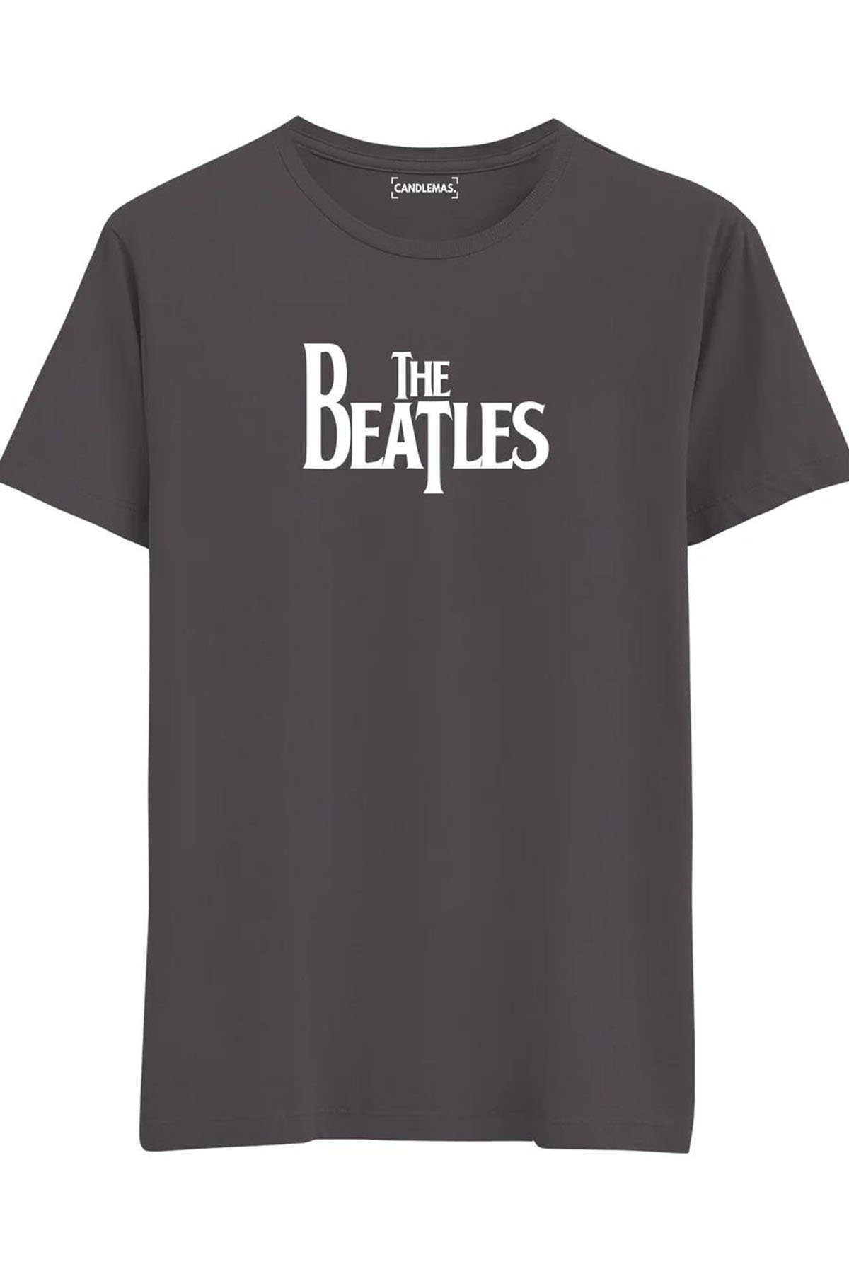 Kadın The Beatles Yazılı Tshirt - ANTRESİT