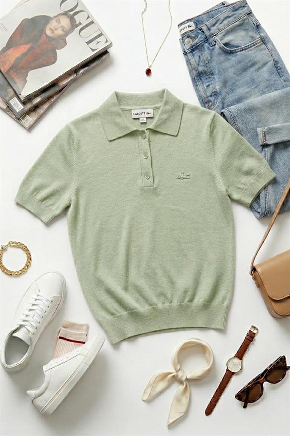 Kadın Polo Yaka Lcst Kazak - MİNT