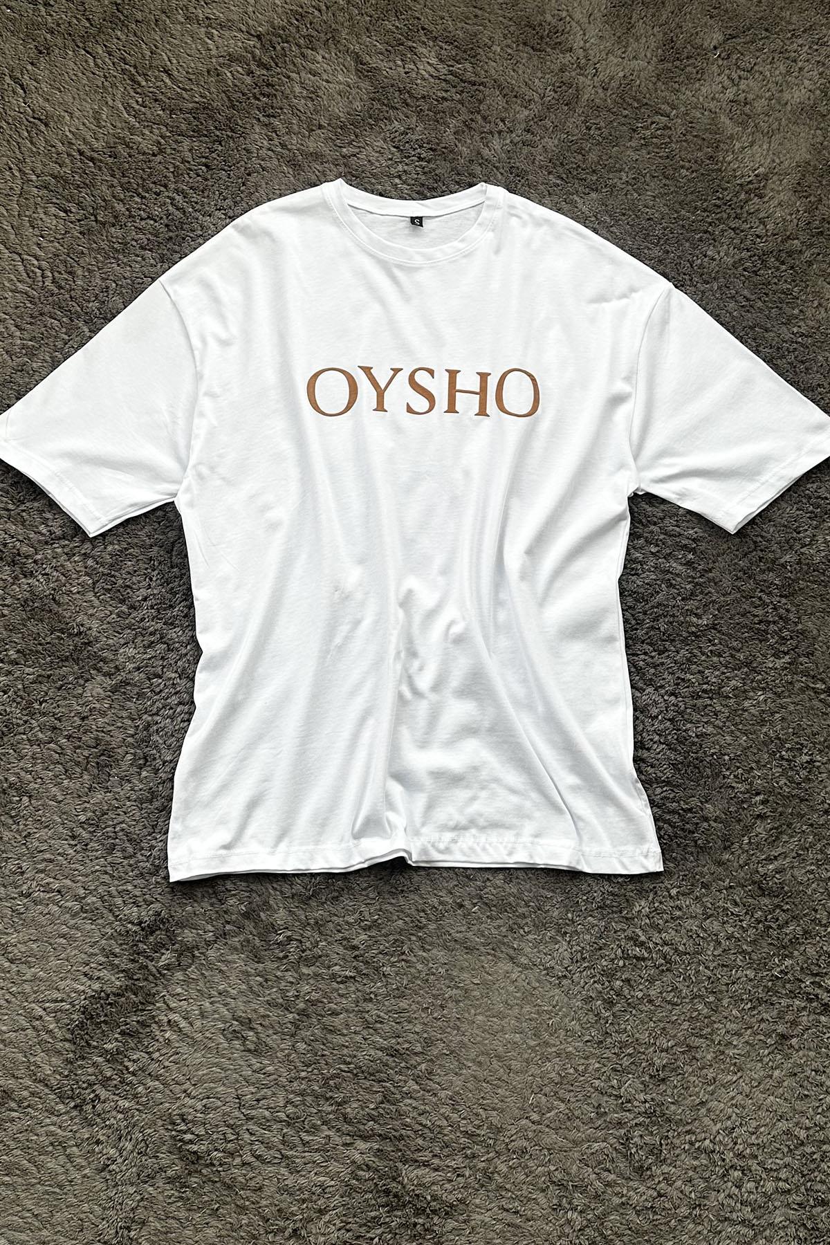Kadın Amblem Baskılı Tshirt - BEYAZ