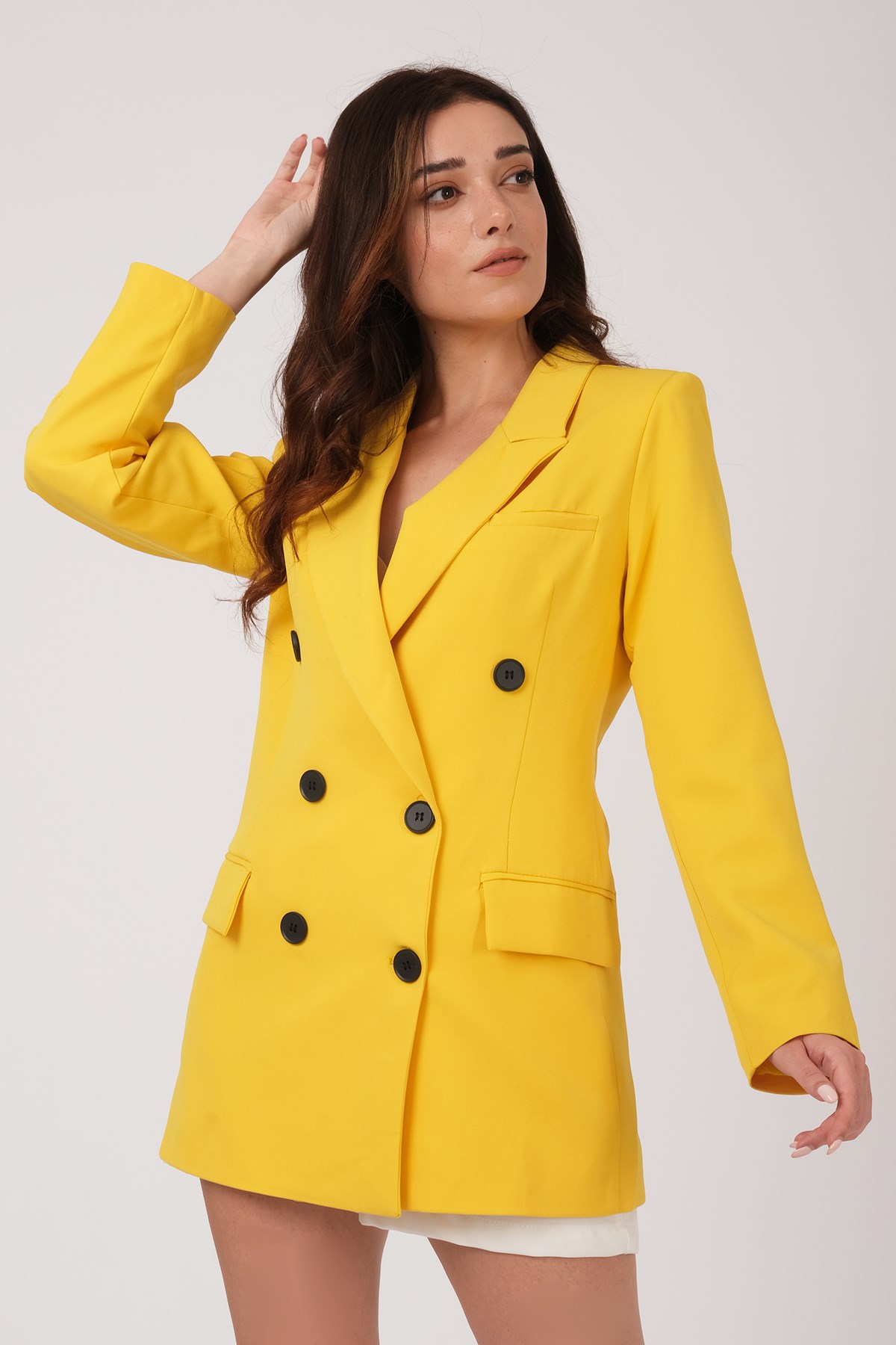 KADIN DÜZ RENK BLAZER CEKET