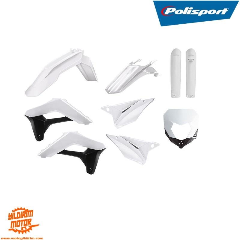 17-23 POLİSPORT SHERCO SE-R / SEF-R PLASTİK GRENAJ SETİ SİYAH BEYAZ
