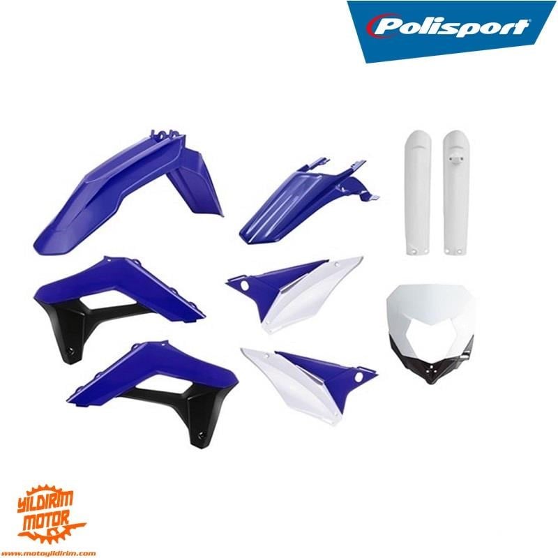 17-23 POLİSPORT SHERCO SE-R/SEF-R PLASTİK GRENAJ SETİ MAVİ BEYAZ SİYAH