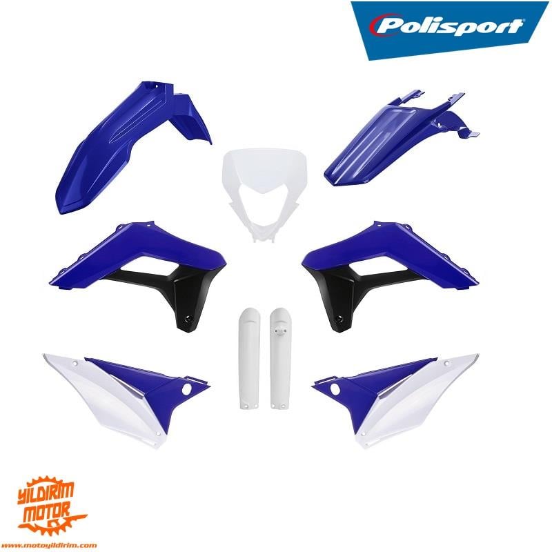 2024 POLİSPORT SHERCO SE/SE-F PLASTİK GRENAJ SETİ MAVİ BEYAZ SİYAH