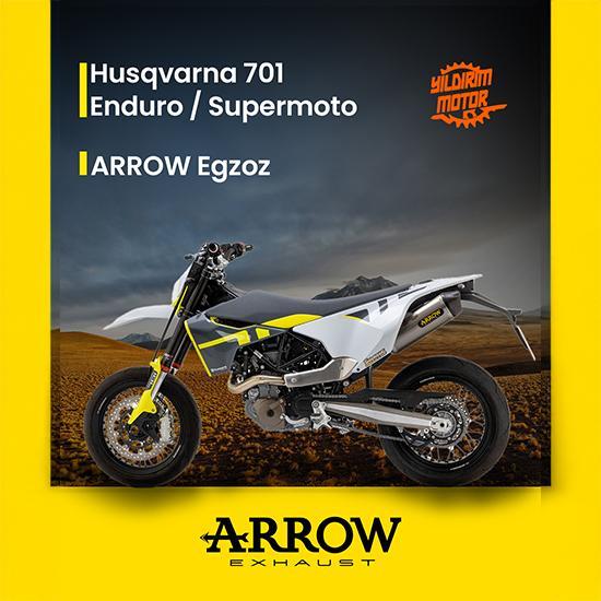 Arrow Husqvarna 701 Enduro/Supermoto Alüminyum Egzoz Tüp 21-23