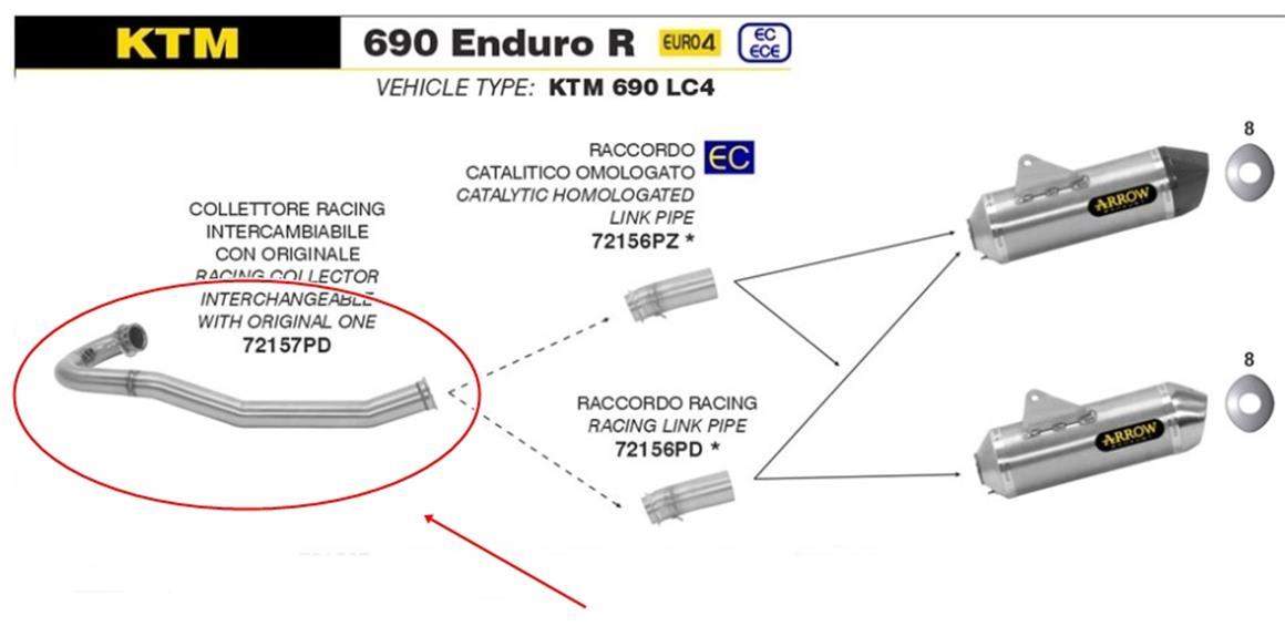 ARROW KTM 690 SMC/ENDURO RACİNG HEADERS 19-20