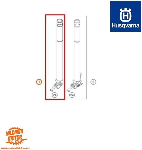 HUSQVARNA 2024 TE 250 SAĞ AMORTİSÖR İÇ BORU