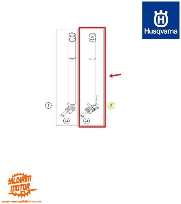 HUSQVARNA 2024 TE 250 SOL AMORTİSÖR İÇ BORU