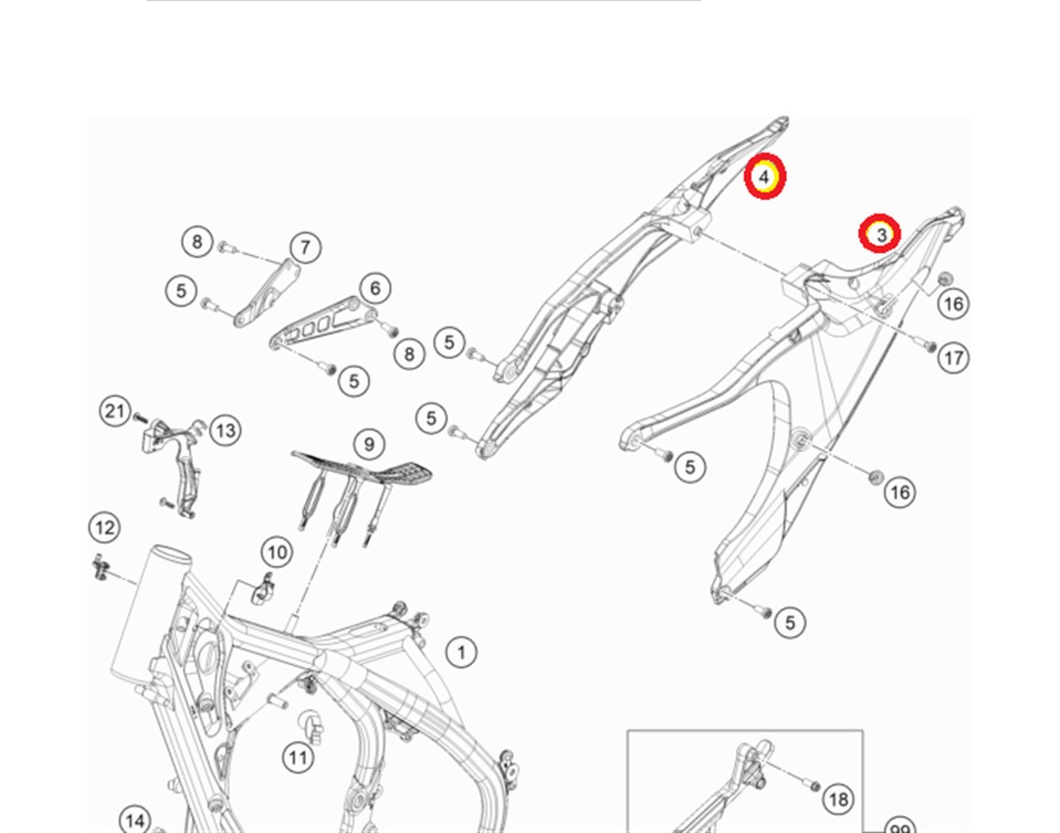 Husqvarna FE TE Modeller Arka Kuyruk Şase 2020