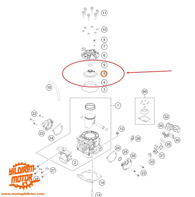KTM EXC 300 ÜST KAPAK 24-26