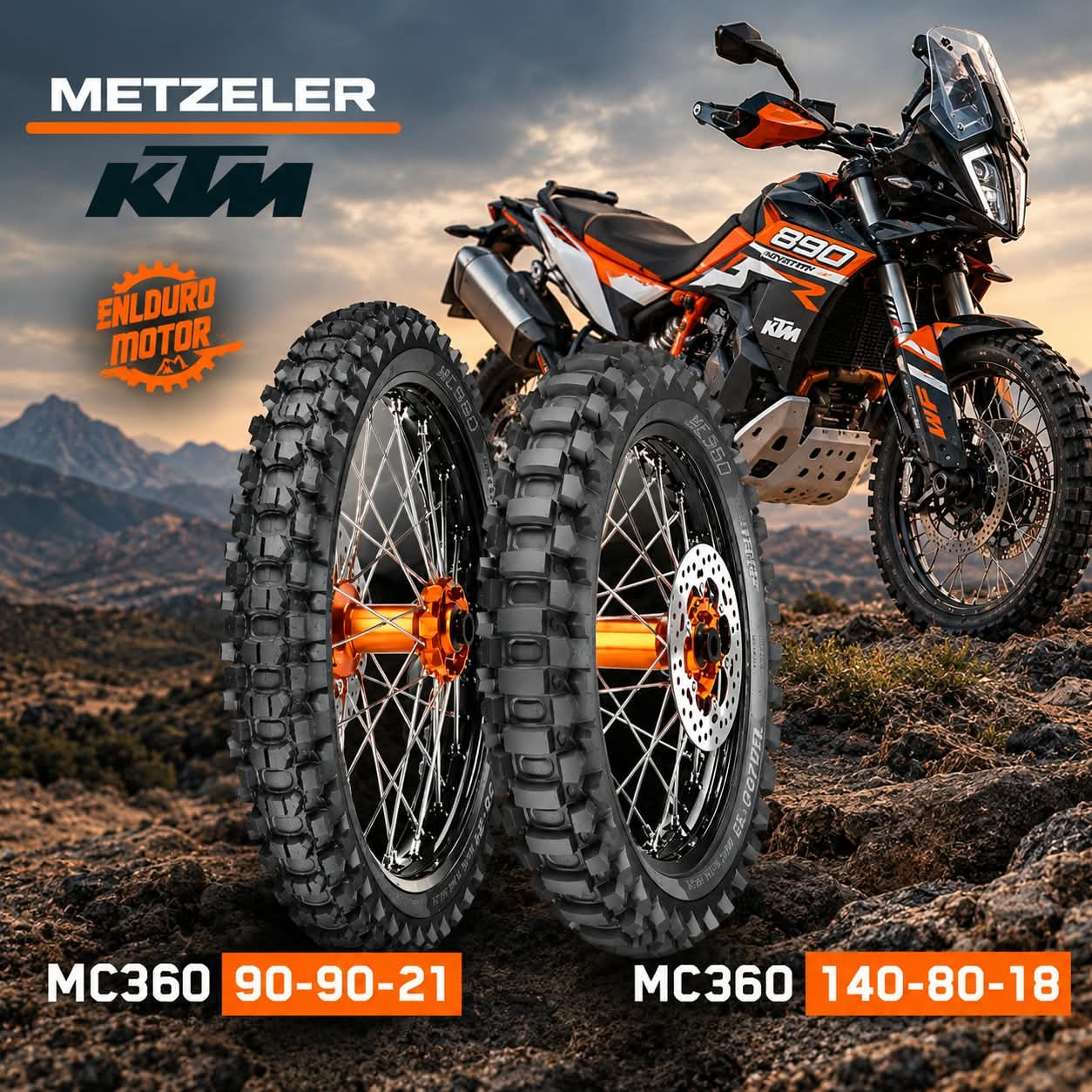 METZELER MC360 140/80-18 90/90-21 HARD RALLY LASTİK TAKIMI