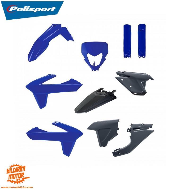25-26 POLİSPORT SHERCO SE/SE-F FULL PLASTİK GRENAJ SETİ MAVİ SİYAH 