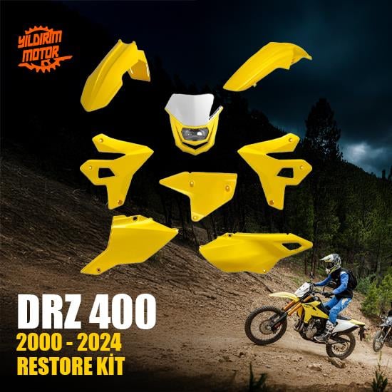 POLİSPORT SUZUKİ DRZ 400 PLASTİK GRENAJ SET SARI 2000-2024