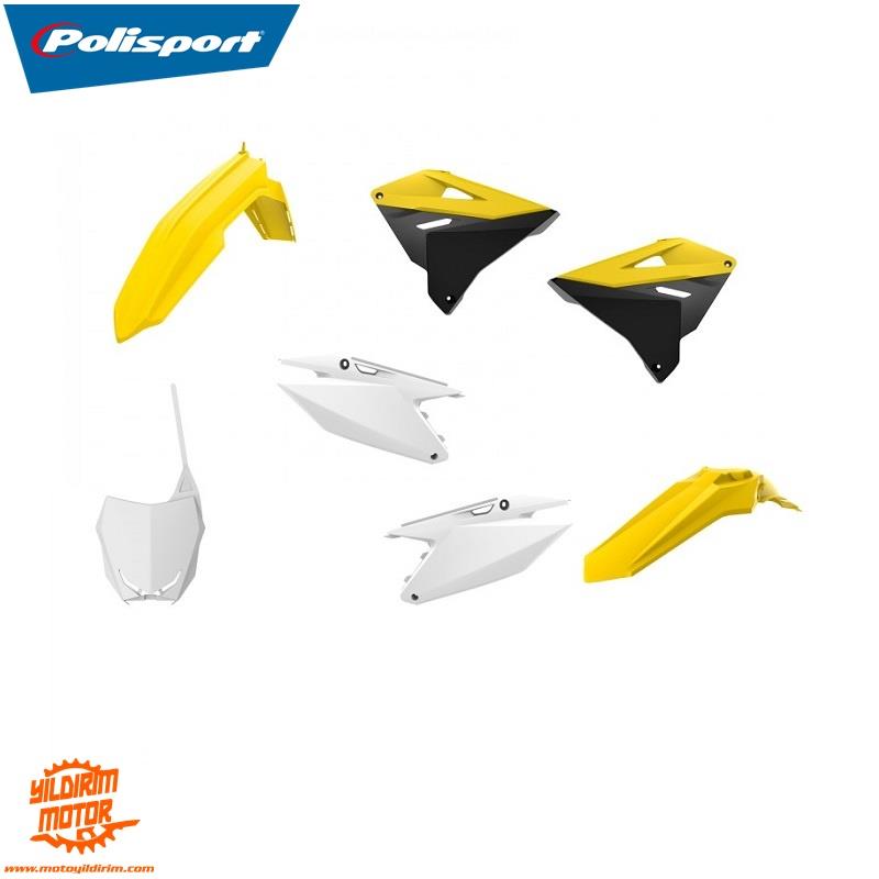 POLİSPORT SUZUKİ RM 125/250 PLASTİK GRENAJ SET SARI BEYAZ SİYAH 2001-08