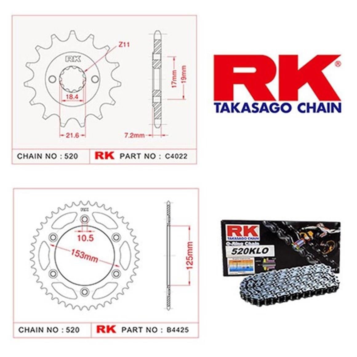 RK ZİNCİR DİŞLİ SET CRF 250L/RALLY 13-18