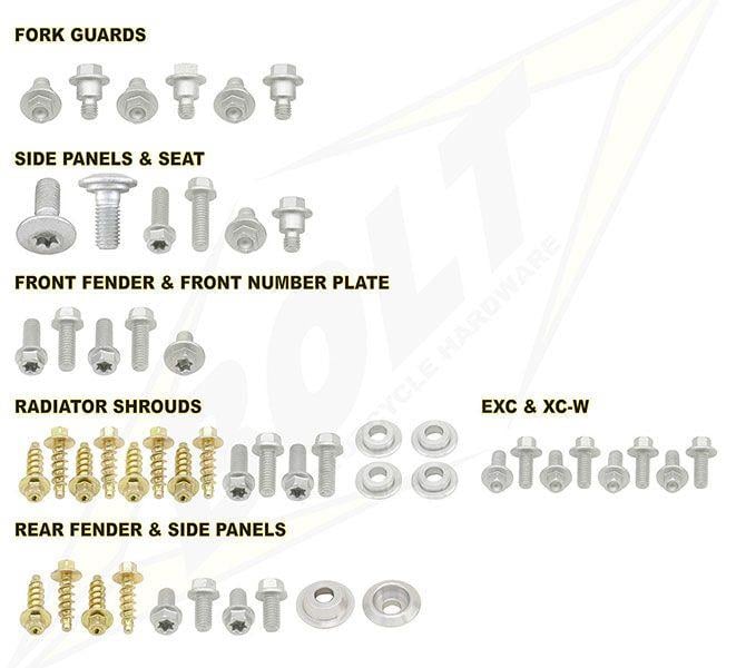 RTECH HUSQVARNA TE/FE MODELLER CİVATA SETİ 2017