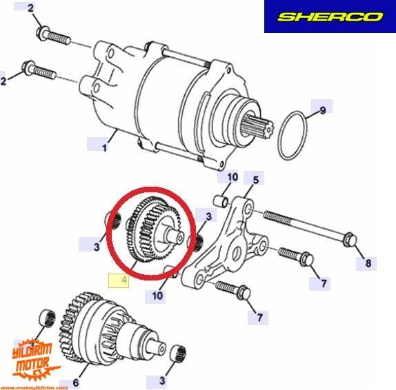 SHERCO SE 250-300 MARŞ DİŞLİSİ 18-23