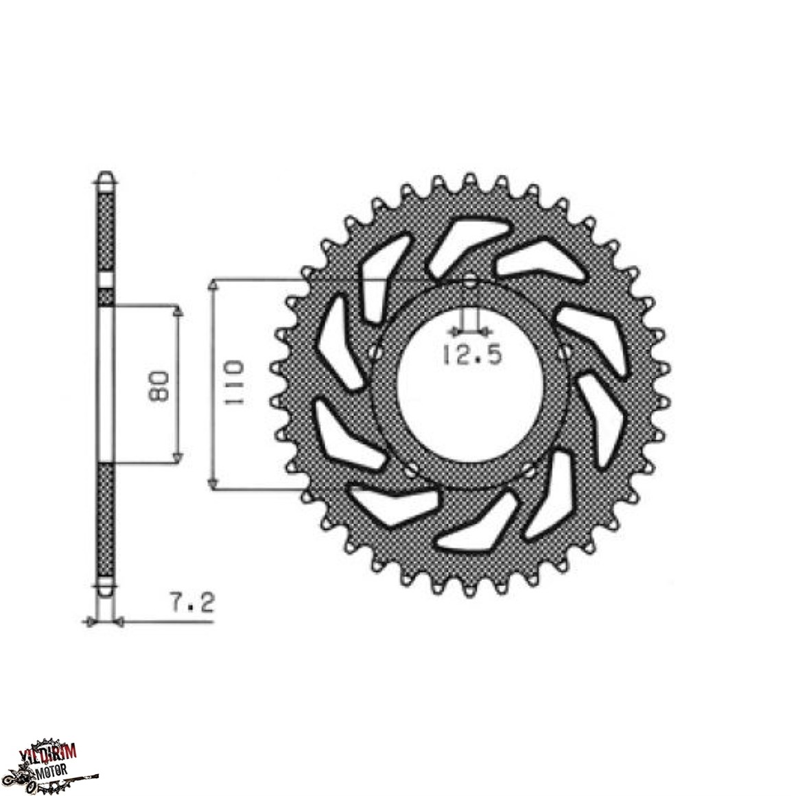 Sunstar Honda Africa Twin Arka Dişli 45-T