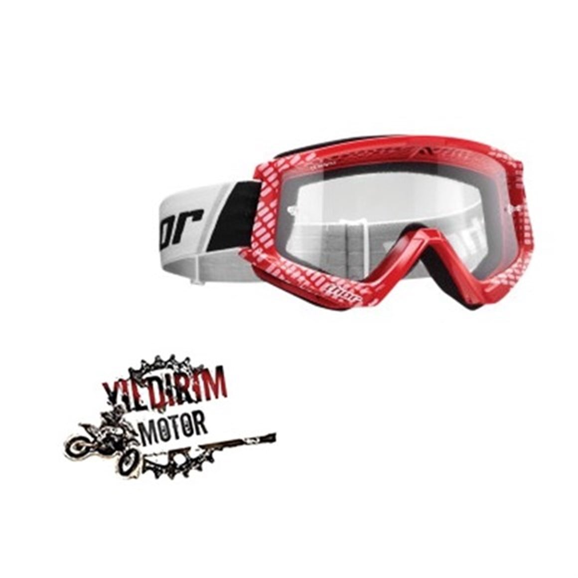 THOR GOGGLE COMBAT ÇOCUK GÖZLÜK KIRMIZI/BEYAZ