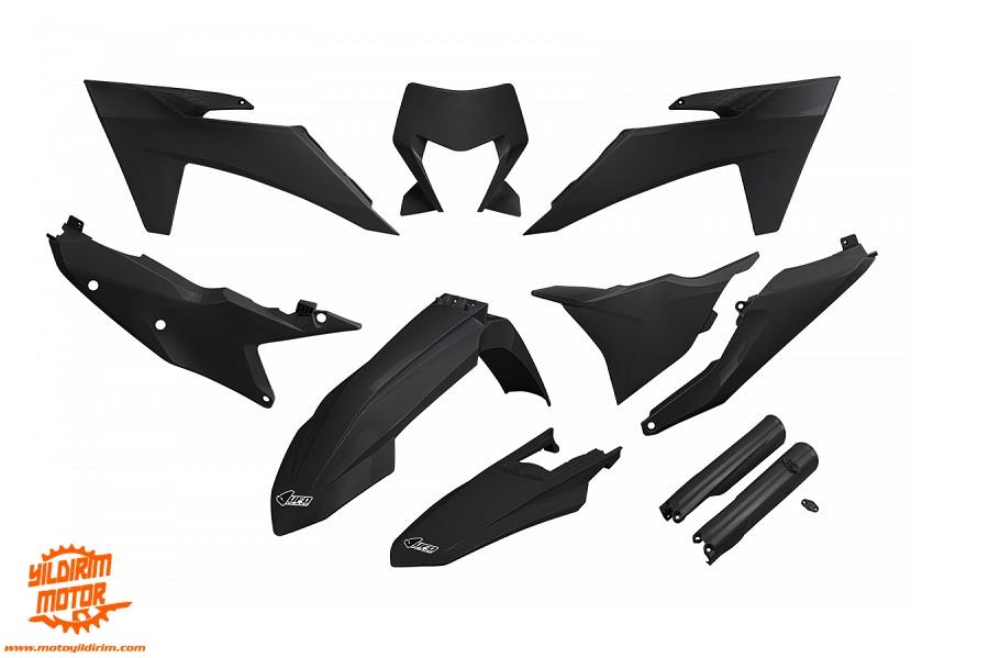 UFO KTM EXC/EXC-F FULL PLASTİK GRENAJ SETİ SİYAH 24-25