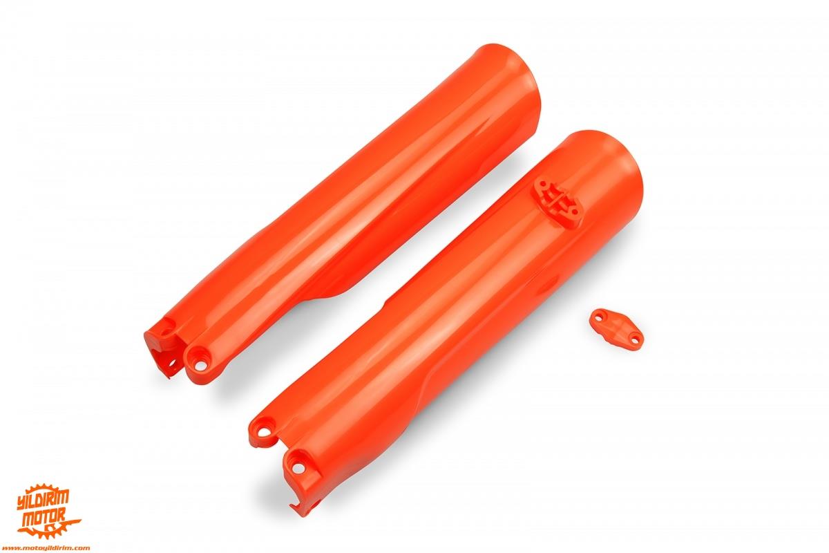 UFO KTM SX/EXC ÖN AMORTİSÖR PLASTİKLERİ NEON 2023