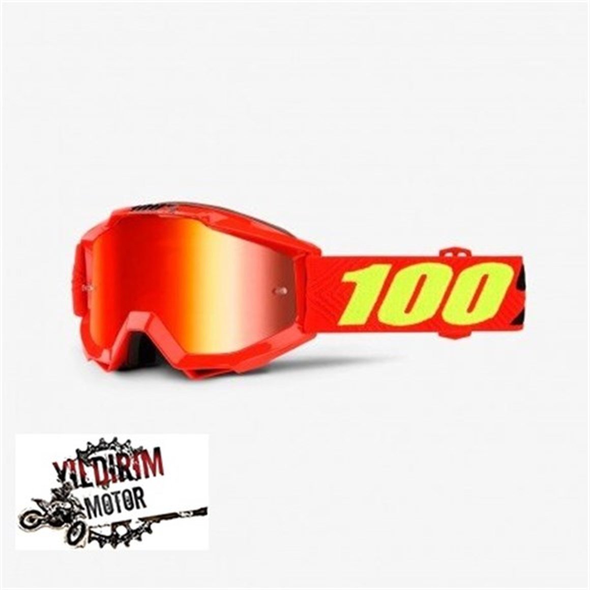%100 ACCURI ENDRO MOTOSİKLET GÖZLÜK RED