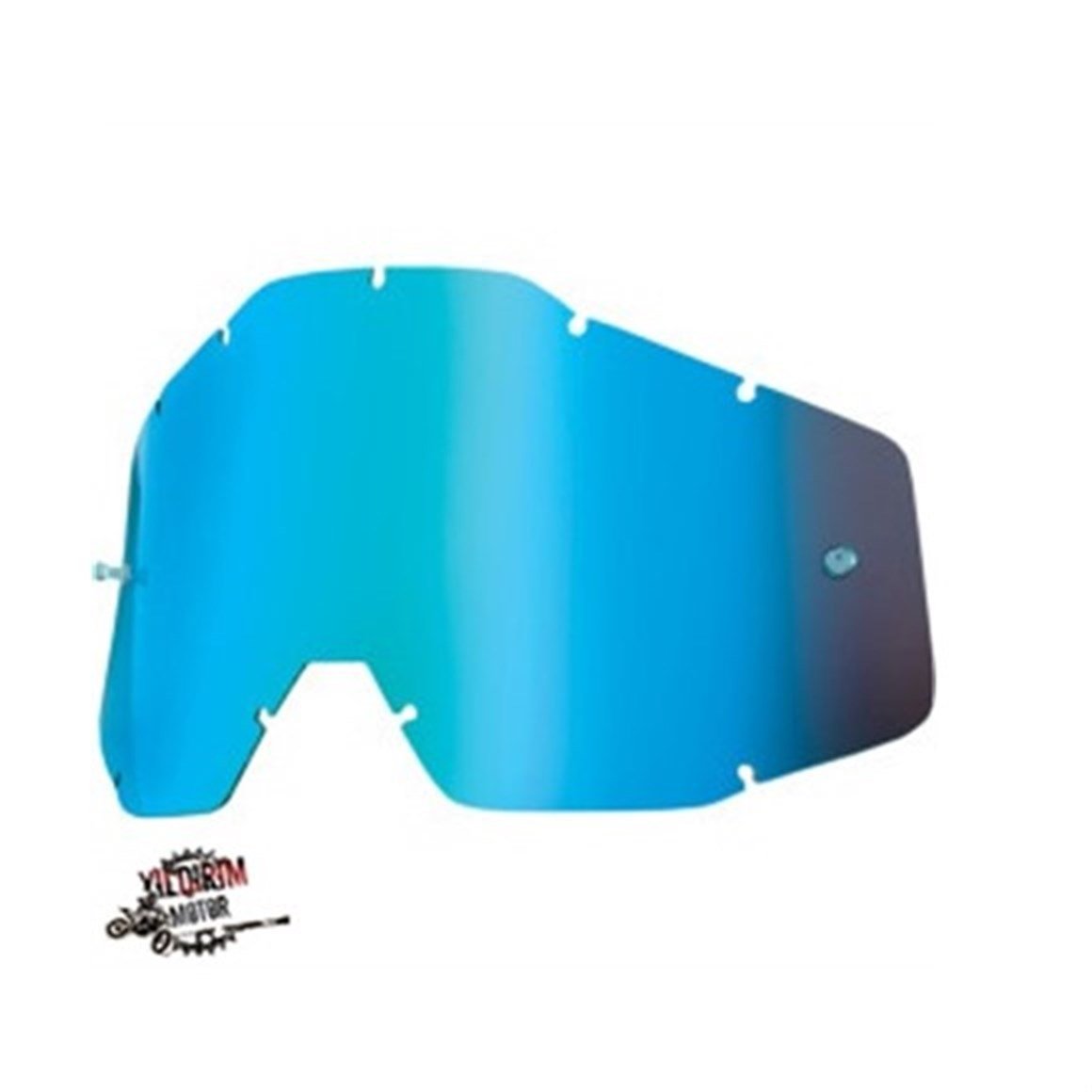 100% OFF ROAD GÖZLÜK CAMI MAVİ