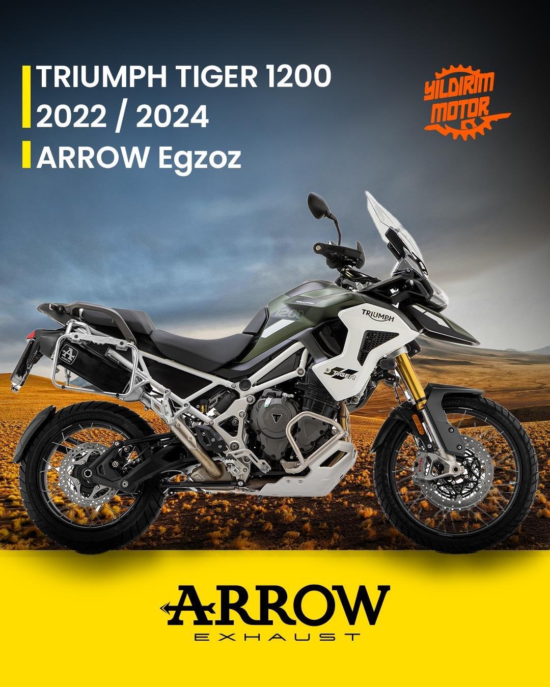 LAURENCE ARCHER TIGERTAILZ STRYPER まとめ売り ARROW TRIUMPH TİGER 1200 ALİMİNYUM SİYAH EGZOZ 22-24