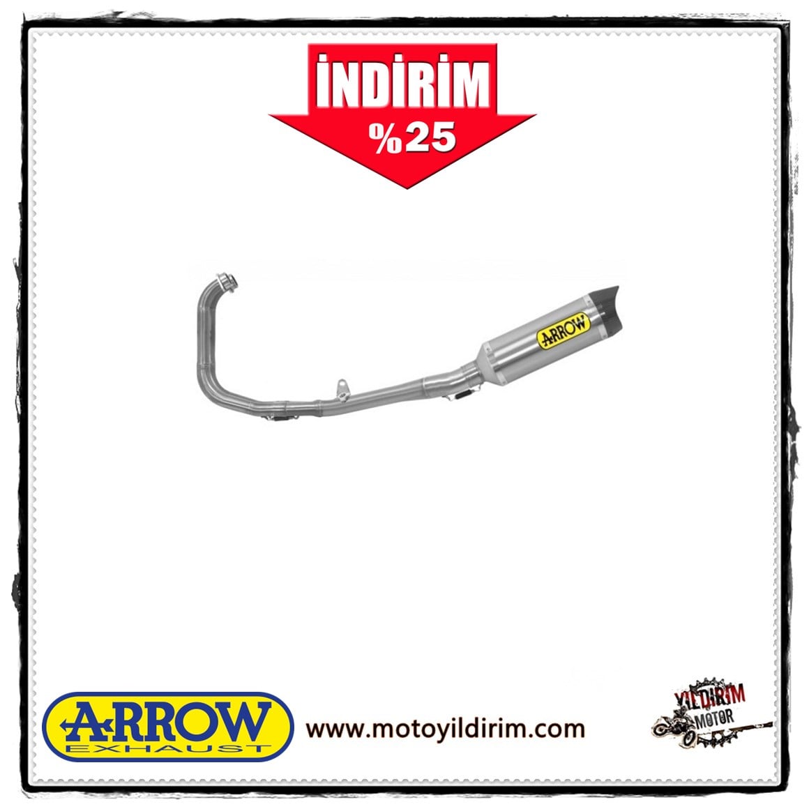Arrow Yamaha YZF-R25 Full Titanyum Egzoz Kit Komple 15-16