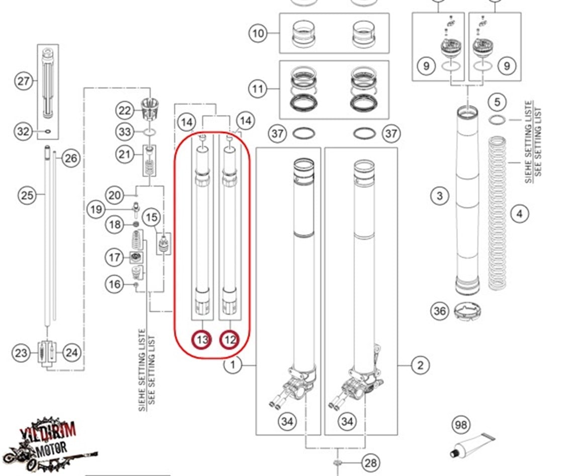 GAS GAS MODELLER ÖN AMORTİSÖR İÇ BORU 21-22